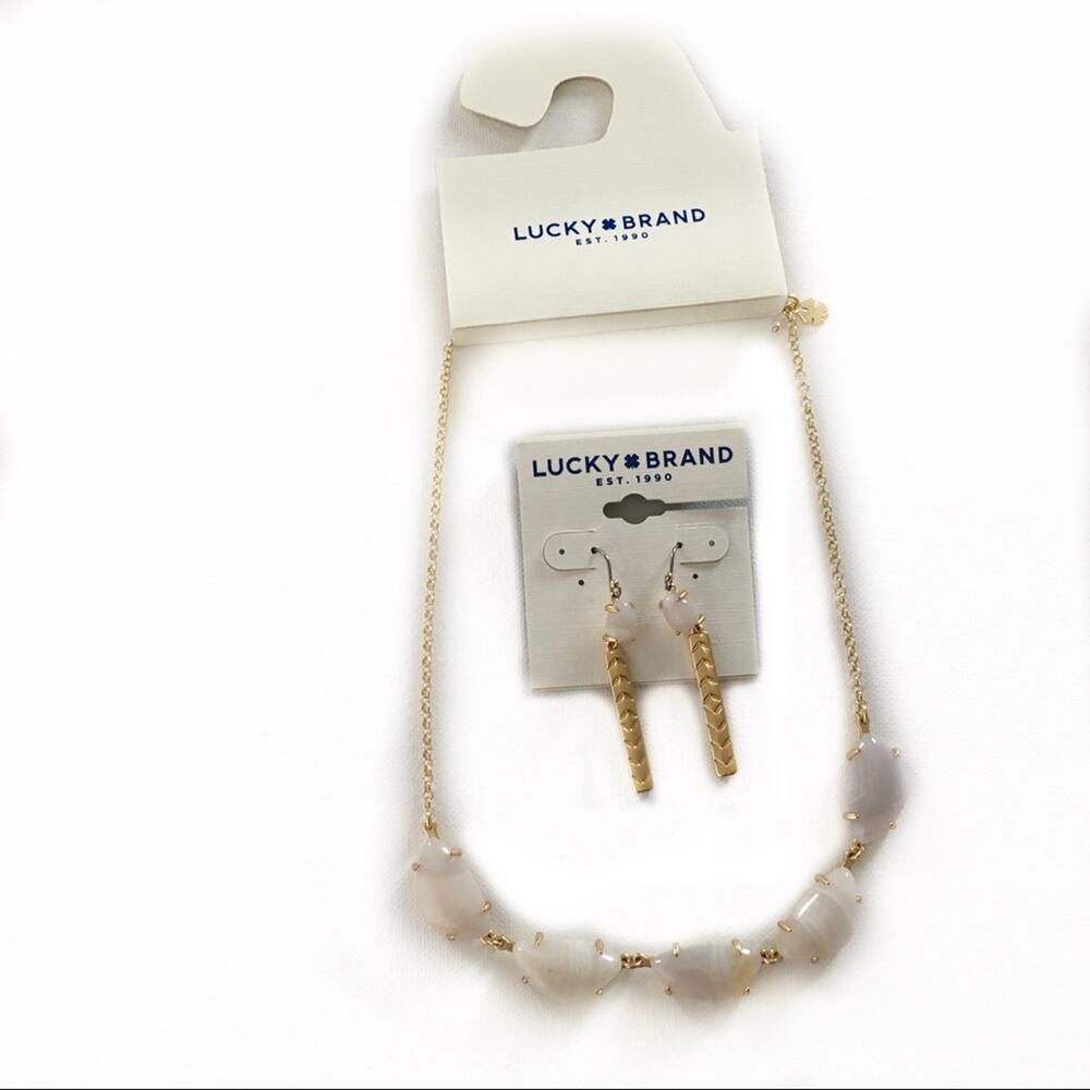 NEW Lucky brand necklace & earring set - Picture 2 of 14